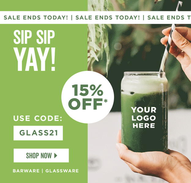 Sale Ends Today | Sip Sip Yay | 15% Off | Use Code: GLASS21 | Shop Now | Discount applies to glassware and barware.