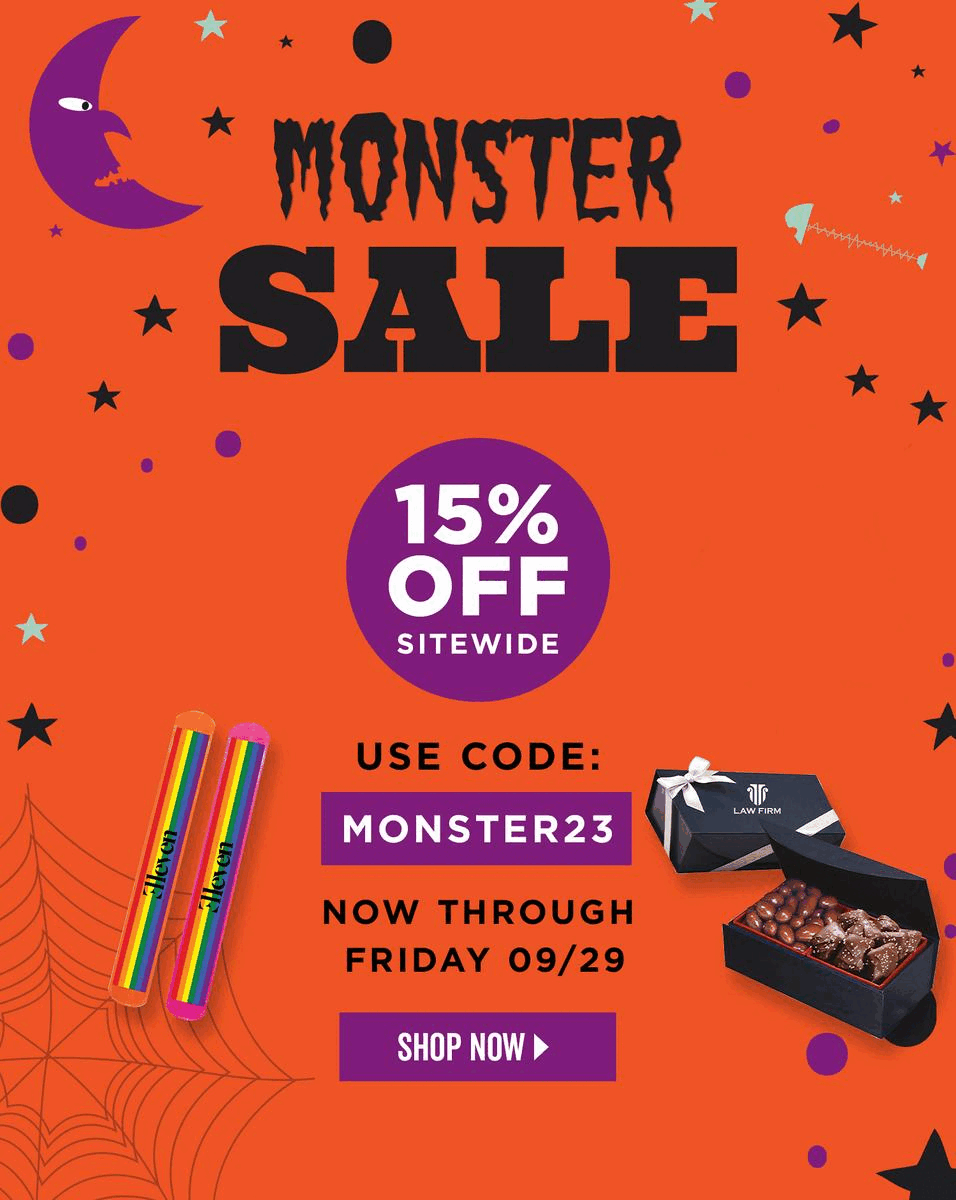 Monster Sale | 15% Off Sitewide | Use Code: SPOOKY23 | Shop Now